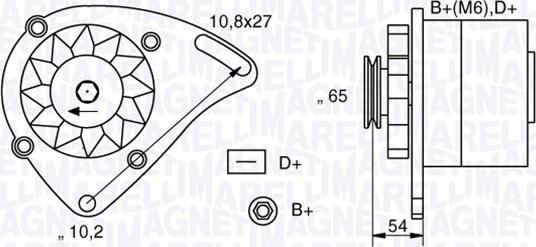 Magneti Marelli 063341454010 - Генератор unicars.by