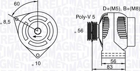 Magneti Marelli 063341740010 - Генератор unicars.by