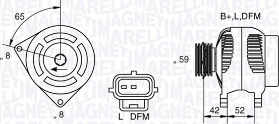 Magneti Marelli 063341758010 - Генератор unicars.by