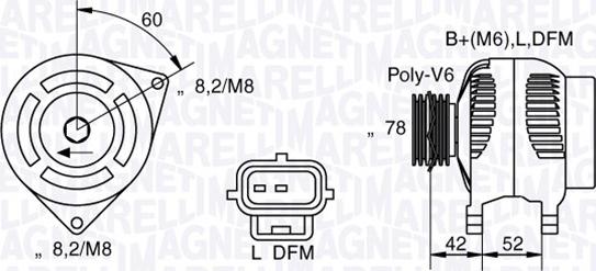 Magneti Marelli 063341711010 - Генератор unicars.by