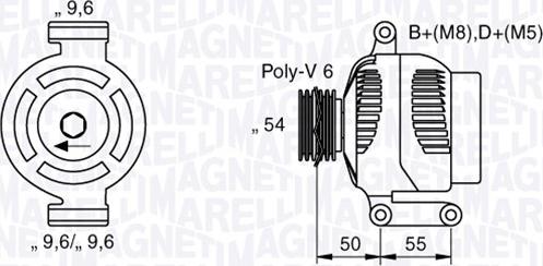 Magneti Marelli 063358062010 - Генератор unicars.by