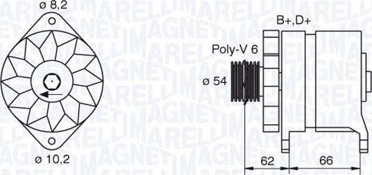 Magneti Marelli 063388505010 - Генератор unicars.by