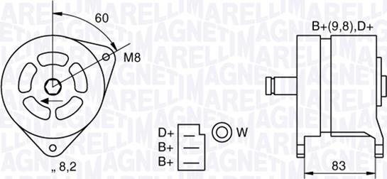 Magneti Marelli 063324264010 - Генератор unicars.by