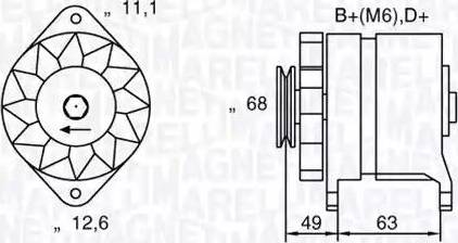 Magneti Marelli 063321041010 - Генератор unicars.by