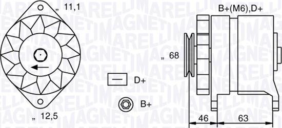 Magneti Marelli 063321021010 - Генератор unicars.by