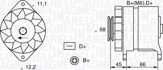 Magneti Marelli 063321112010 - Генератор unicars.by