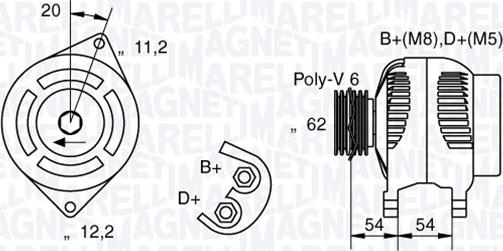 Magneti Marelli 063321858010 - Генератор unicars.by