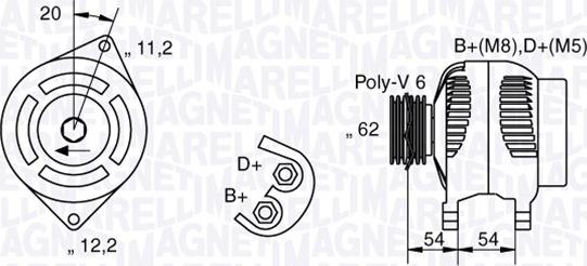 Magneti Marelli 063321803010 - Генератор unicars.by