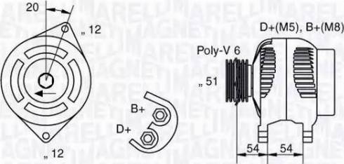 Magneti Marelli 063321839010 - Генератор unicars.by