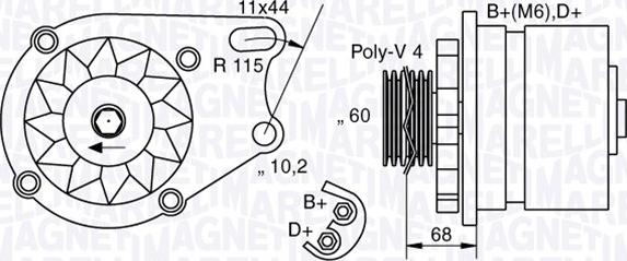 Magneti Marelli 063321747010 - Генератор unicars.by