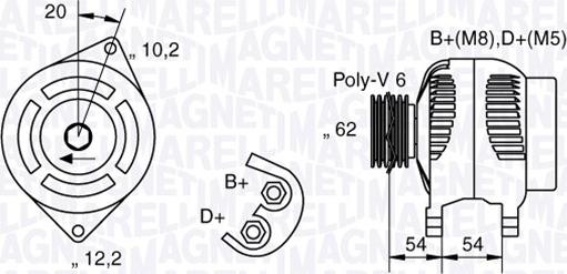 Magneti Marelli 063321729010 - Генератор unicars.by