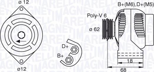 Magneti Marelli 063377490010 - Генератор unicars.by