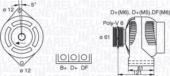 Magneti Marelli 063730014010 - Генератор unicars.by