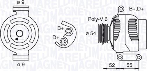 Magneti Marelli 063377493010 - Генератор unicars.by