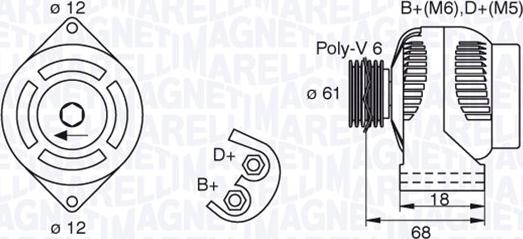 Magneti Marelli 063377492010 - Генератор unicars.by