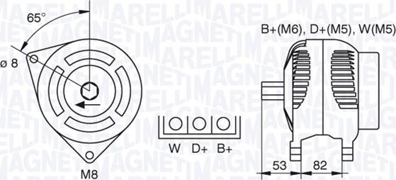 Magneti Marelli 063377466010 - Генератор unicars.by