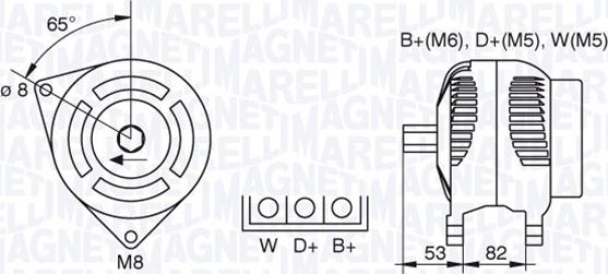 Magneti Marelli 063730018010 - Генератор unicars.by