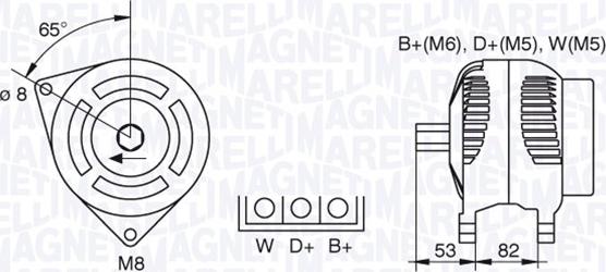 Magneti Marelli 063377461010 - Генератор unicars.by