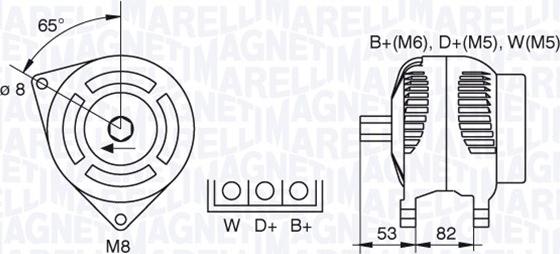 Magneti Marelli 063377462010 - Генератор unicars.by