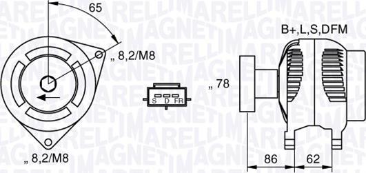 Magneti Marelli 063730011010 - Генератор unicars.by