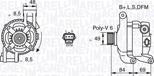 Magneti Marelli 063377417010 - Генератор unicars.by