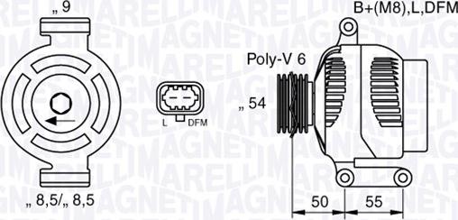 Magneti Marelli 063377424010 - Генератор unicars.by