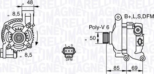 Magneti Marelli 063377420010 - Генератор unicars.by