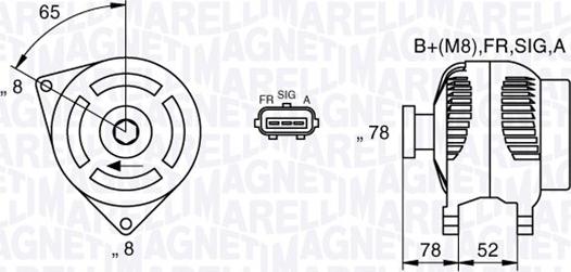 Magneti Marelli 063377421010 - Генератор unicars.by