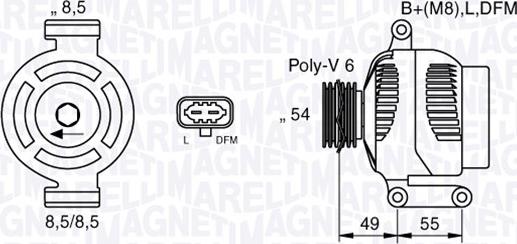 Magneti Marelli 063377423010 - Генератор unicars.by