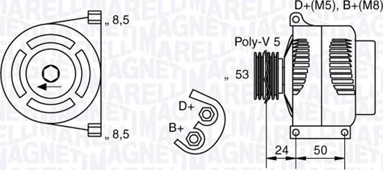 Magneti Marelli 063377006010 - Генератор unicars.by