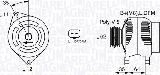 Magneti Marelli 063377015010 - Генератор unicars.by