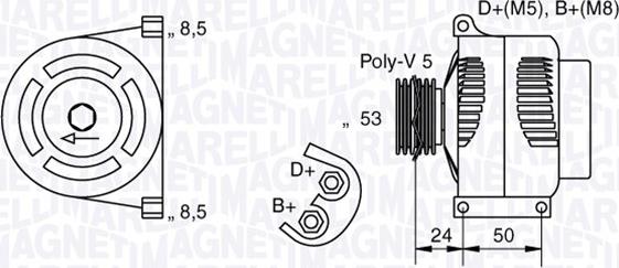 Magneti Marelli 063377010010 - Генератор unicars.by