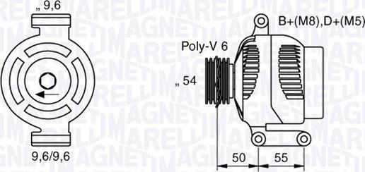 Magneti Marelli 063377024010 - Генератор unicars.by