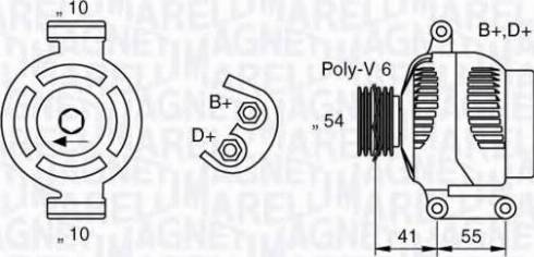 Magneti Marelli 063377021010 - Генератор unicars.by