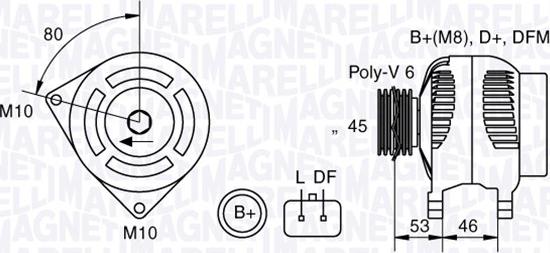 Magneti Marelli 063377300010 - Генератор unicars.by