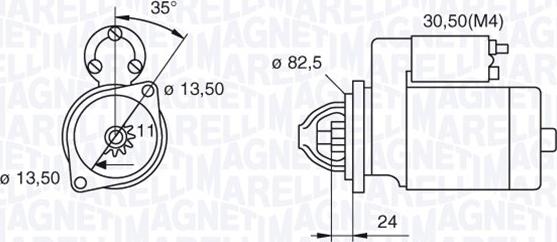 Magneti Marelli 063216884010 - Стартер unicars.by