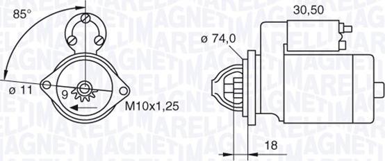 Magneti Marelli 063280049010 - Стартер unicars.by