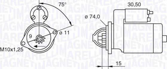 Magneti Marelli 063280054010 - Стартер unicars.by