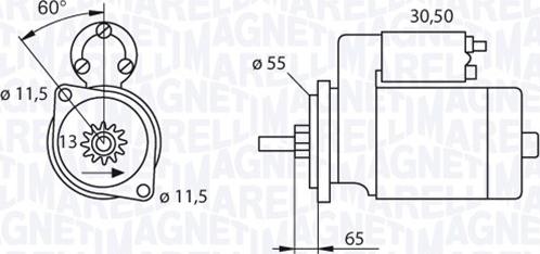 Magneti Marelli 063280050010 - Стартер unicars.by