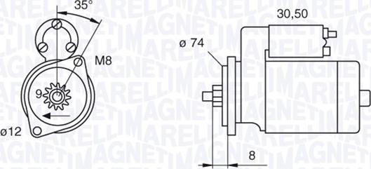 Magneti Marelli 063280058010 - Стартер unicars.by