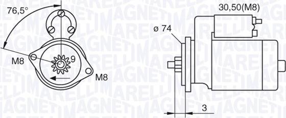 Magneti Marelli 063280052010 - Стартер unicars.by