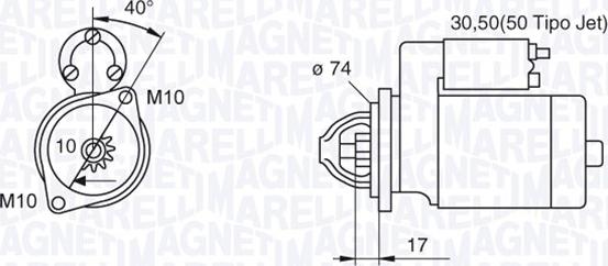 Magneti Marelli 063280057010 - Стартер unicars.by