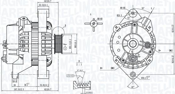 Magneti Marelli 063734274010 - Генератор unicars.by