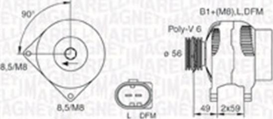 Magneti Marelli 063730009010 - Генератор unicars.by