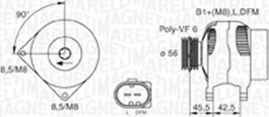 Magneti Marelli 063730001010 - Генератор unicars.by