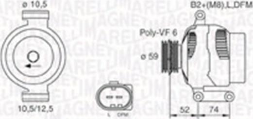 Magneti Marelli 063730003010 - Генератор unicars.by