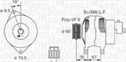 Magneti Marelli 063730010010 - Генератор unicars.by