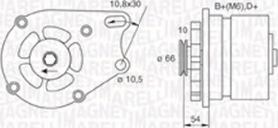 Magneti Marelli 063730013010 - Генератор unicars.by