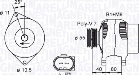 Magneti Marelli 063731700010 - Генератор unicars.by