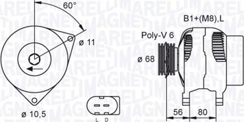 Magneti Marelli 063730033010 - Генератор unicars.by